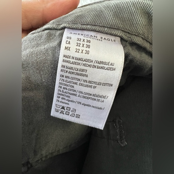 American Eagle Mens 33x27 Jeans Airflex + Athletic Fit Stone Gray NWT - Picture 5 of 10